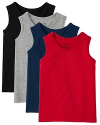 Toddler Boys Tank Top 4-Pack
