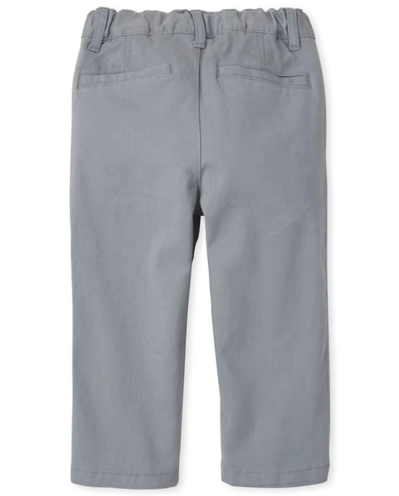 Baby And Toddler Boys Uniform Stretch Straight Chino Pants