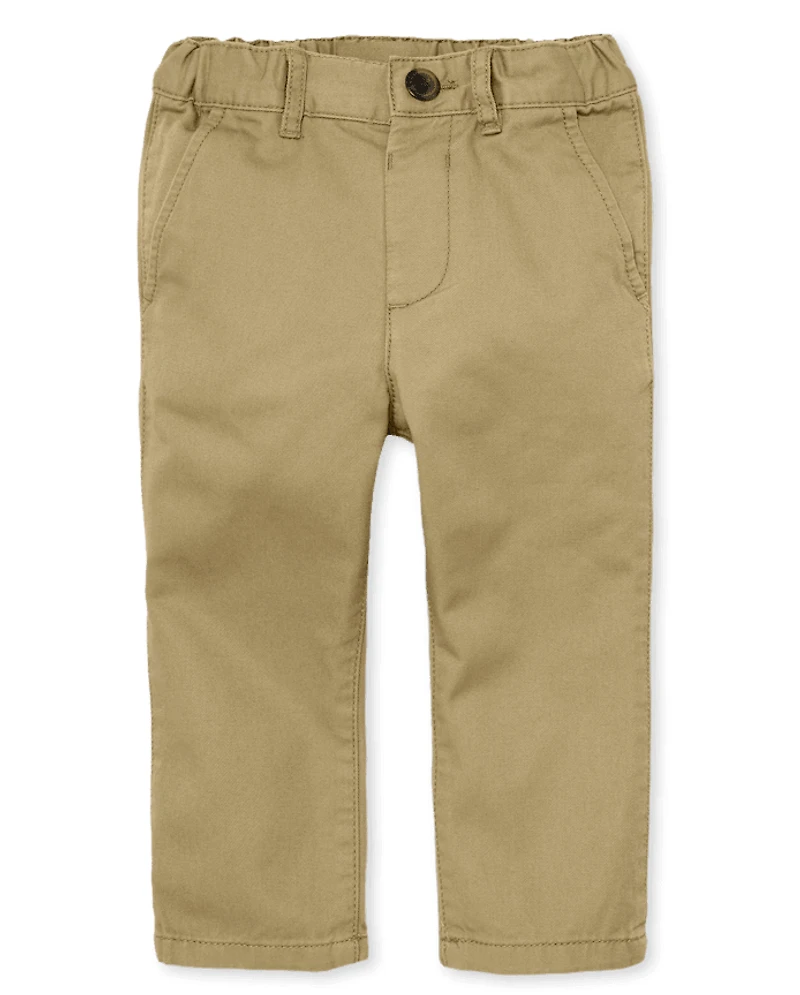 Pantalon chino droit extensible uniforme pour bébé et tout-petit garçon