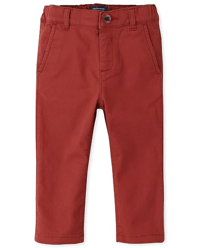 Pantalon chino stretch moulant pour bébé et tout-petit garçon