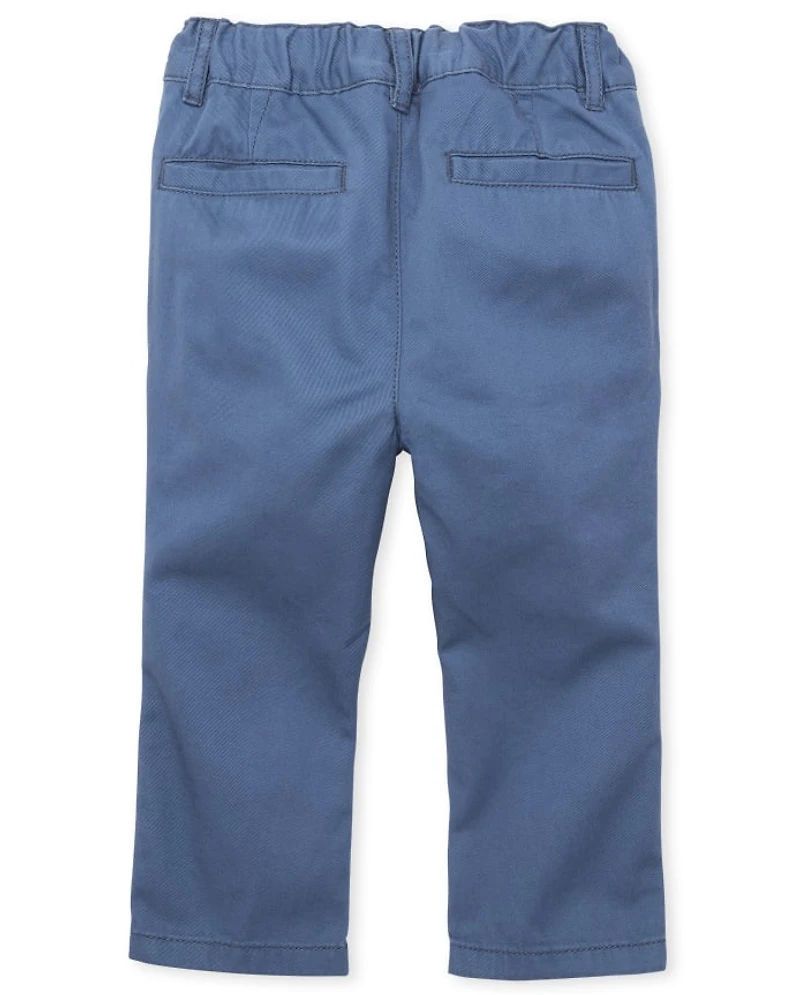 Pantalon chino stretch moulant pour bébé et tout-petit garçon