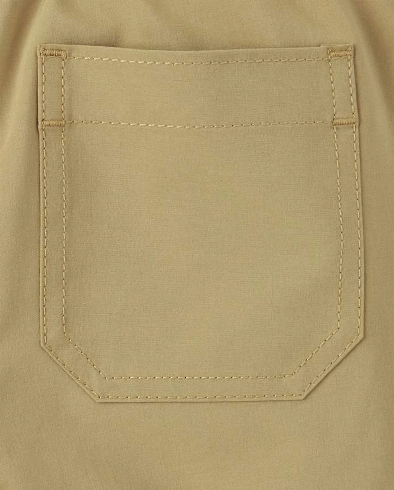 Baby And Toddler Boys Quick Dry Stretch Pull On Jogger Shorts