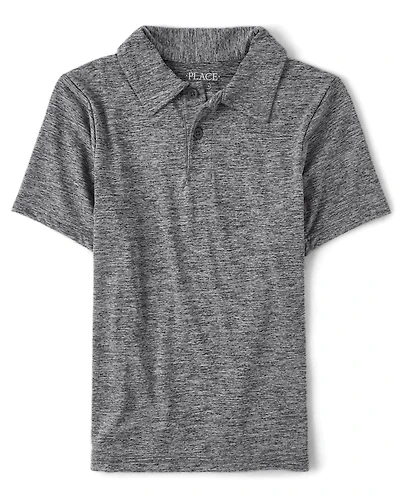 Polo de performance chiné pour garçon