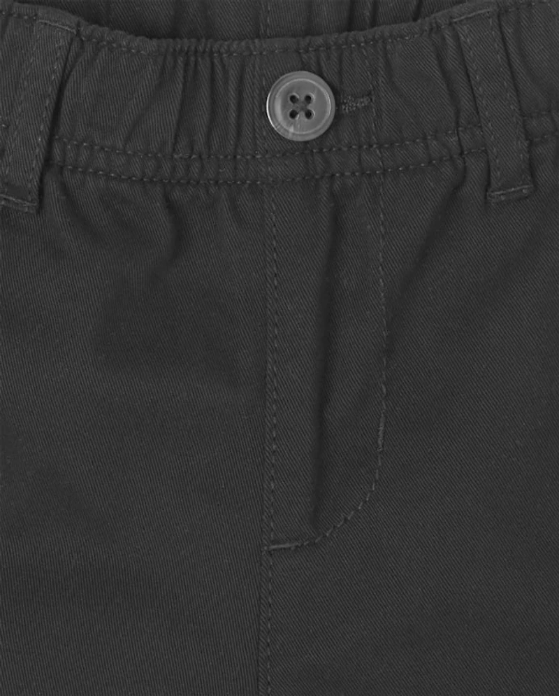 Boys Uniform Stretch Pull On Straight Chino Pants