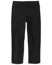 Boys Uniform Stretch Pull On Straight Chino Pants