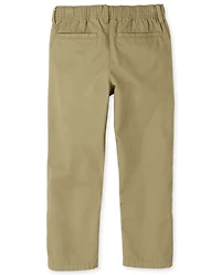 Boys Uniform Stretch Pull On Straight Chino Pants
