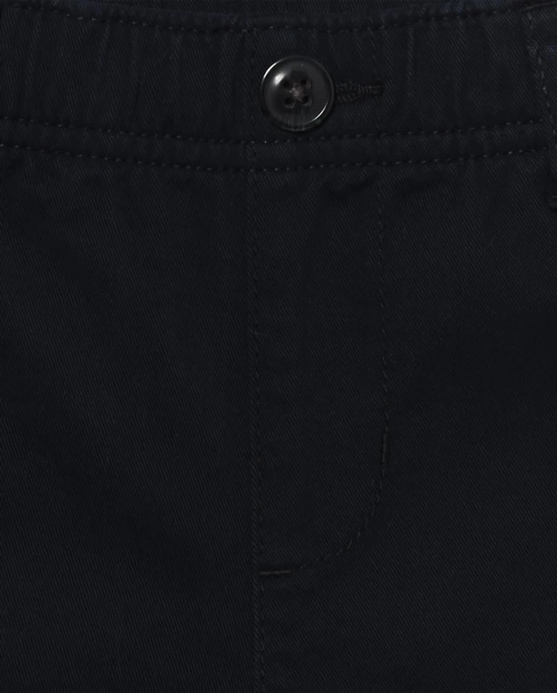 Boys Uniform Stretch Pull On Straight Chino Pants