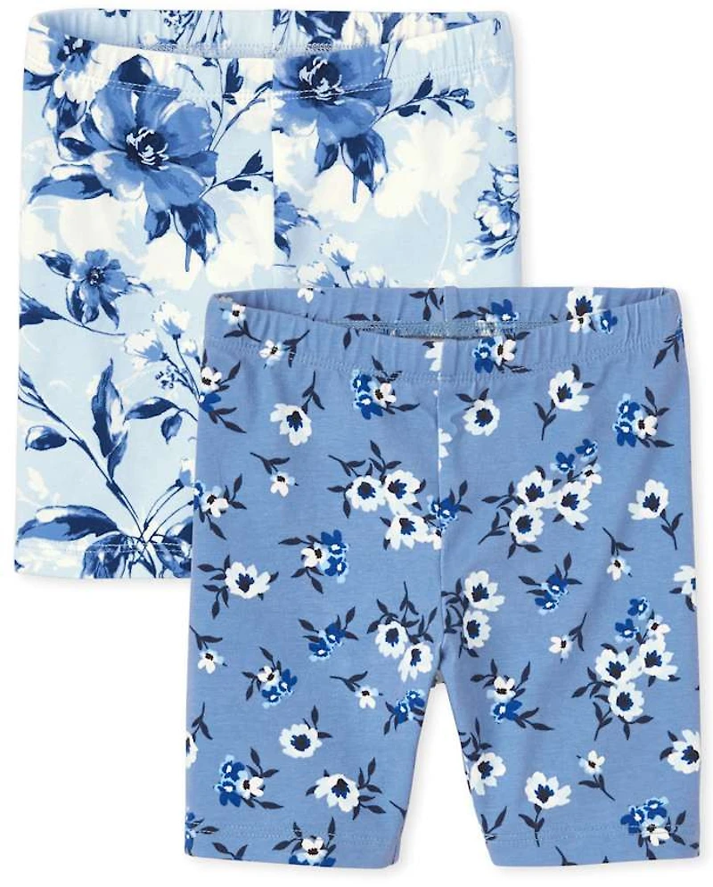Toddler Girls Floral Bike Shorts 2-Pack