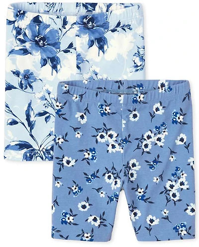 Toddler Girls Floral Bike Shorts 2-Pack
