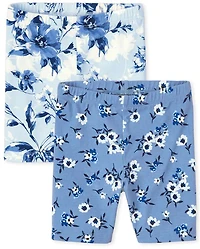 Toddler Girls Floral Bike Shorts 2-Pack