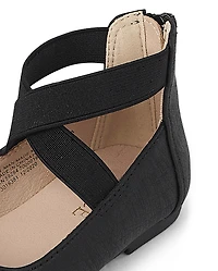 Toddler Girls Cross Strap Ballet Flats