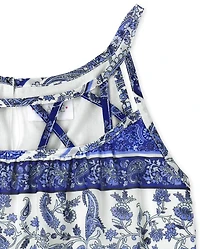 Robe à bordure cachemire maman et moi pour femme