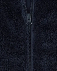 Girls Sherpa Zip-Up Hoodie