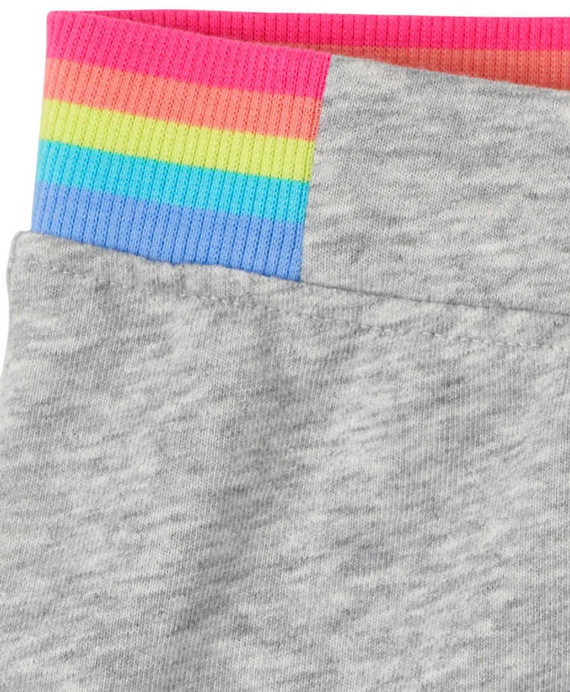 Girls Rainbow French Terry Shorts