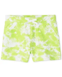 Girls Tie Dye French Terry Shorts
