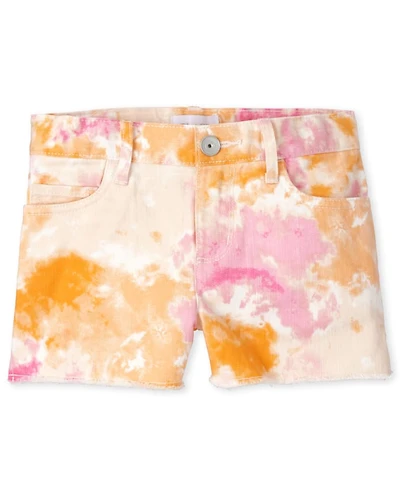 Short en sergé tie-dye pour fille