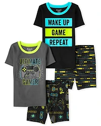 Boys Video Game Snug Fit Cotton Pajamas 2-Pack