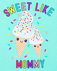 Baby And Toddler Girls Ice Cream Snug Fit Cotton Pajamas 2-Pack