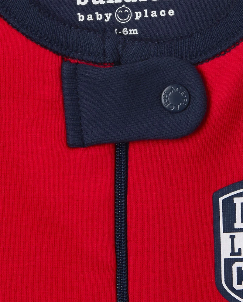 Lot de 2 pyjamas une pièce en coton ajustés pour bébé et tout-petit garçon