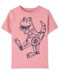 Baby And Toddler Boys Robot Dino Graphic Tee
