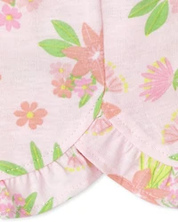 Baby Girls Tropical Ruffle Shorts 3-Pack