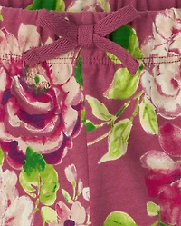 Girls Print Shorts 2-Pack