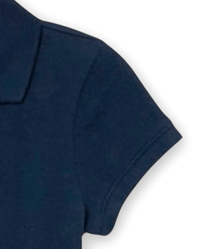 Girls Uniform Soft Pique Polo Dress 2-Pack