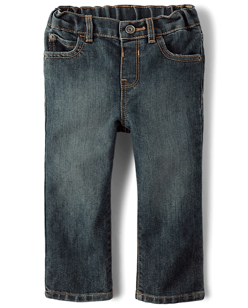 Jean droit extensible de base pour bébés et tout-petits garçons