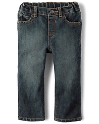 Jean droit extensible de base pour bébés et tout-petits garçons