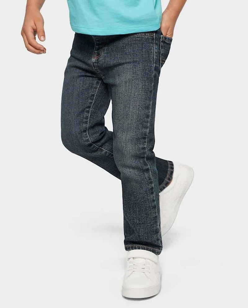 Jean droit extensible de base pour bébés et tout-petits garçons