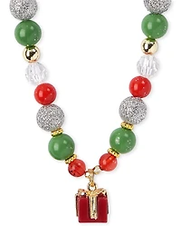 Girls Christmas Beaded Necklace And Bracelet Set