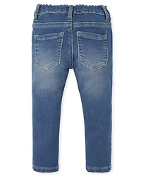 Baby And Toddler Girls Knit Denim Jeggings 3-Pack