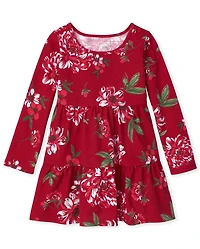 Baby And Toddler Girls Floral Tiered Dress