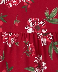 Baby And Toddler Girls Floral Tiered Dress
