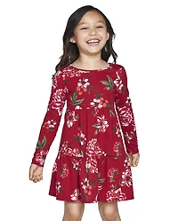 Baby And Toddler Girls Floral Tiered Dress