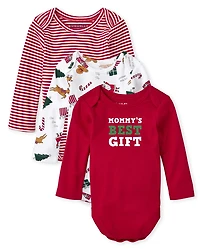 Baby Christmas Bodysuit 3-Pack