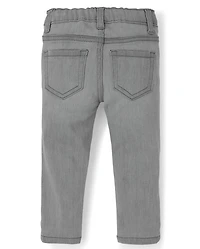Baby And Toddler Girls Knit Twill Jeggings