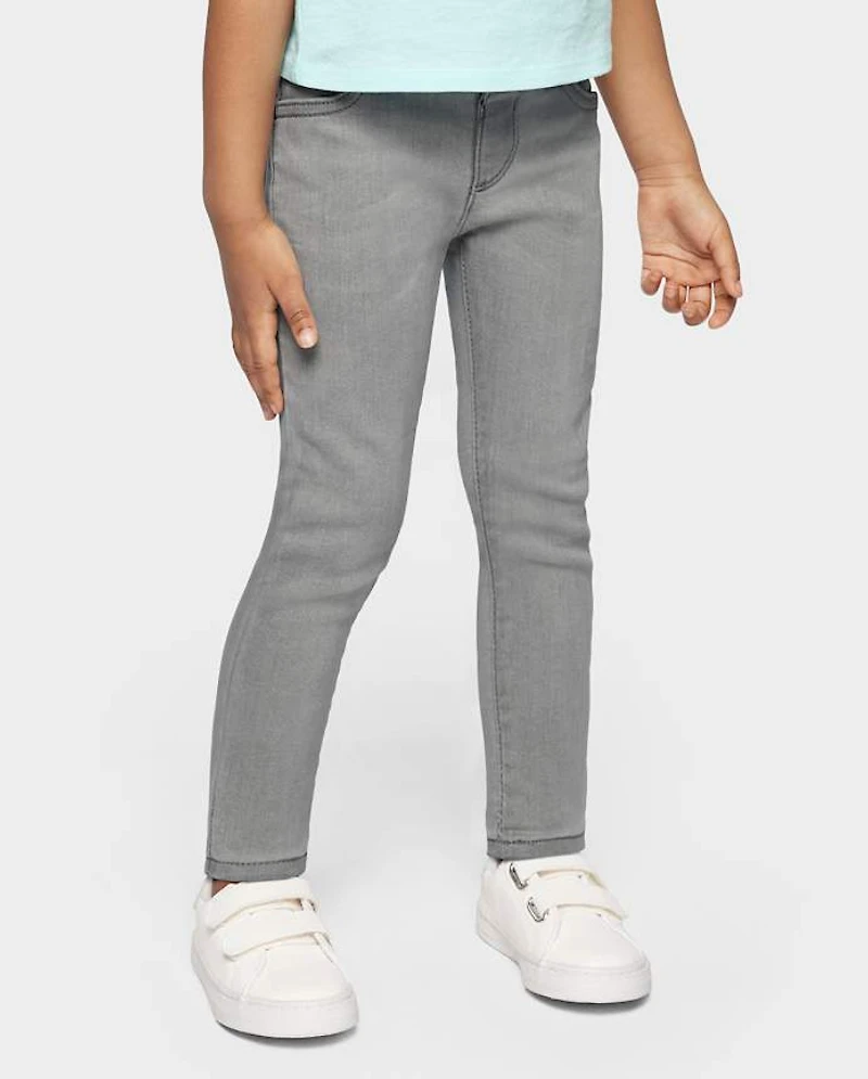 Baby And Toddler Girls Knit Twill Jeggings