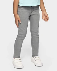 Baby And Toddler Girls Knit Twill Jeggings