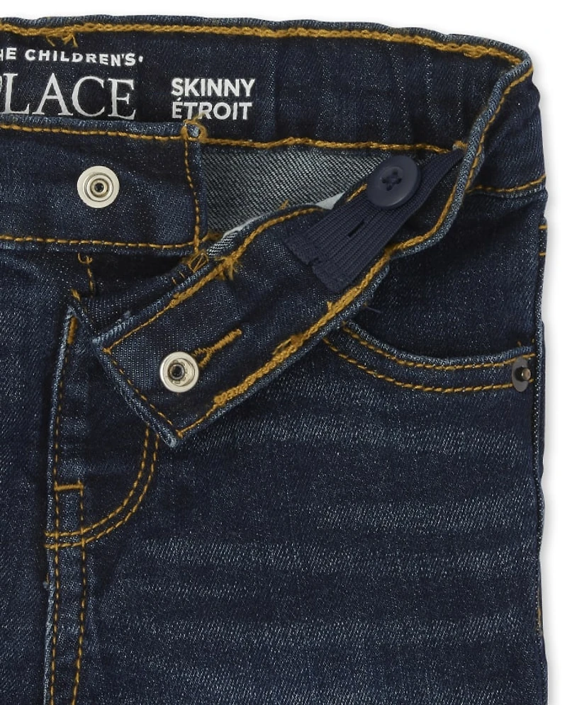 Lot de 2 jeans skinny stretch basiques pour bébés et tout-petits garçons