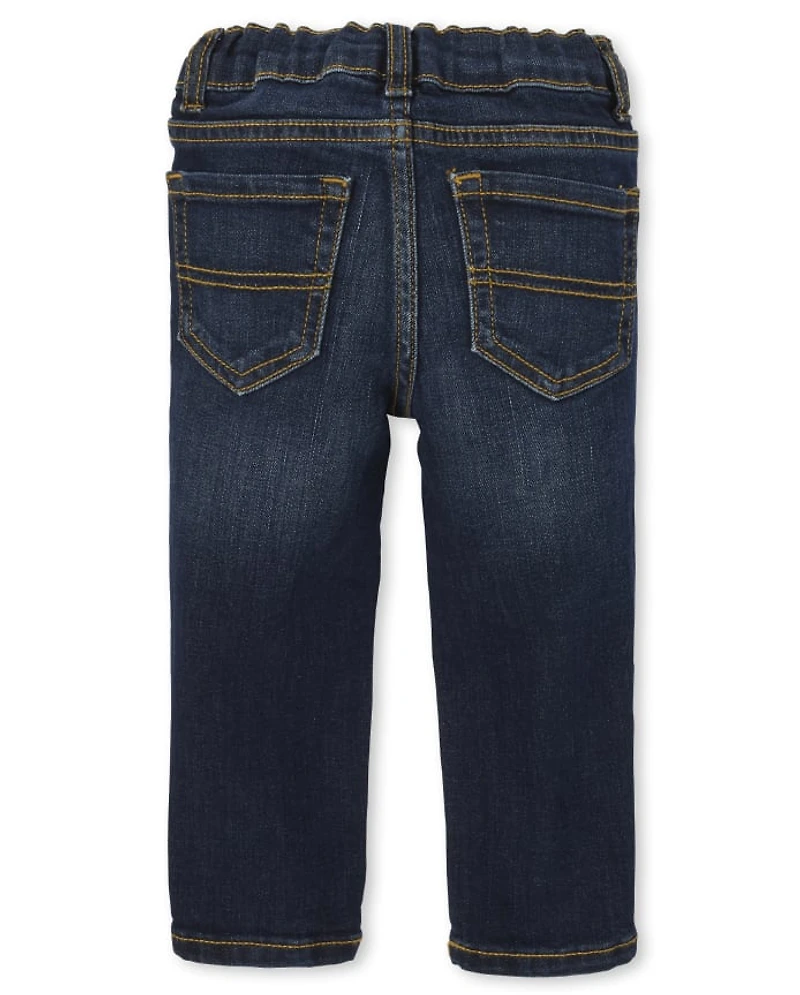 Lot de 2 jeans skinny stretch basiques pour bébés et tout-petits garçons