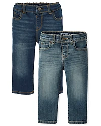 Baby And Toddler Boys Straight Jeans 2-Pack