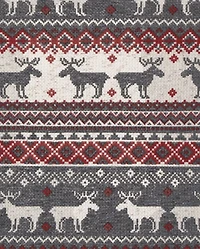 Kids Matching Family Thermal Reindeer Fairisle Snug Fit Cotton Pajamas