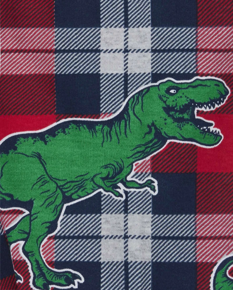 Baby And Toddler Matching Family Glow Christmas Tree-Rex Snug Fit Cotton Pajamas