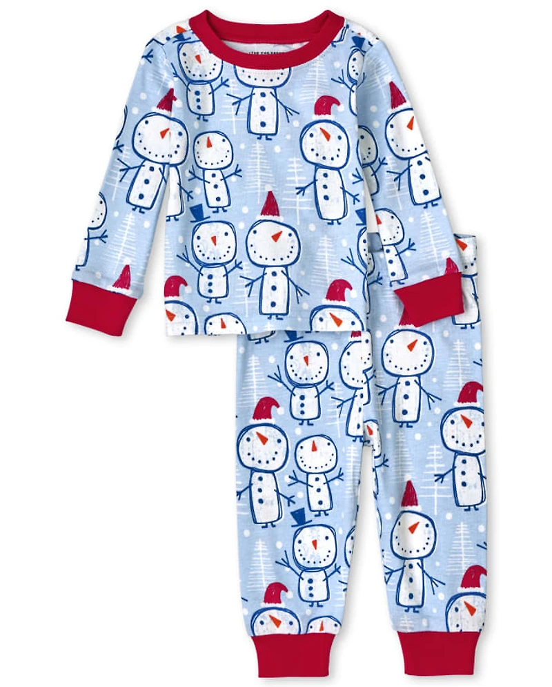 Baby And Toddler Snowman Snug Fit Cotton Pajamas