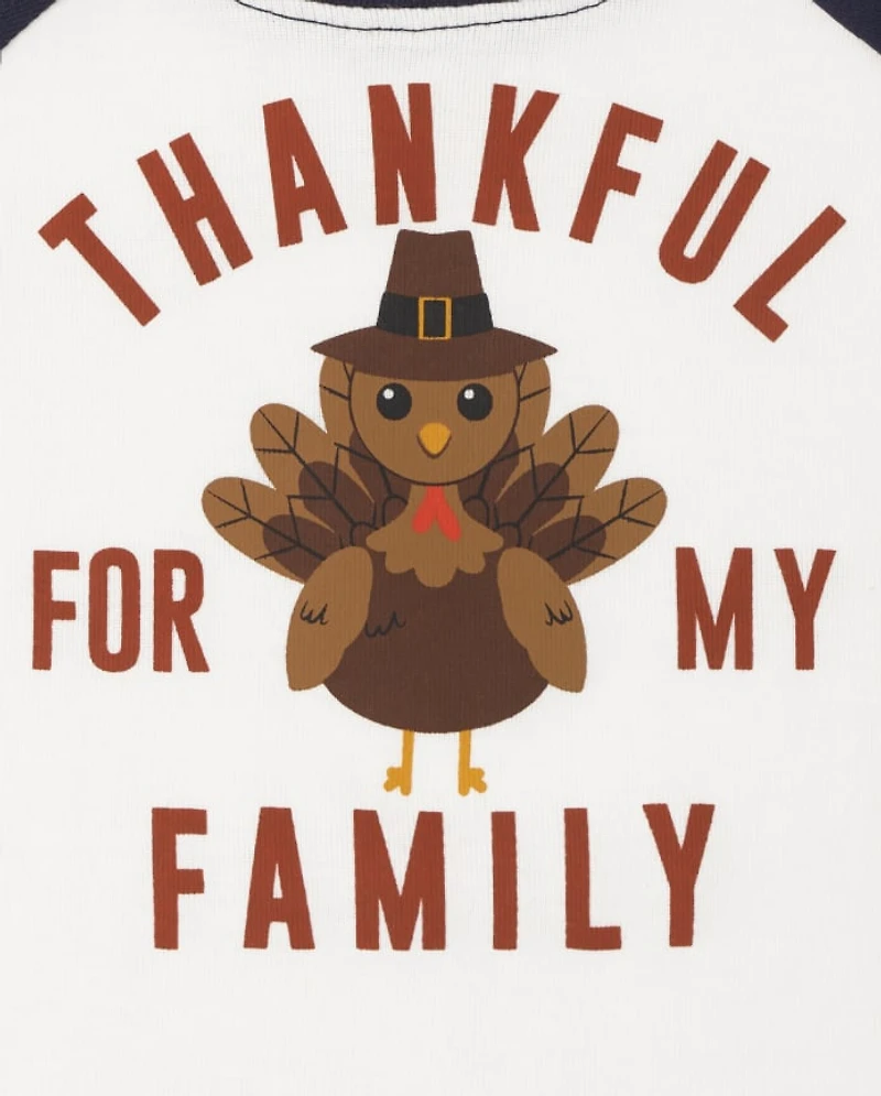 Baby And Toddler Matching Family Thanksgiving Snug Fit Cotton Pajamas