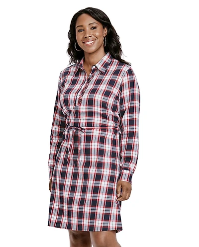 Womens Matching Family Plaid Shirt Dress
