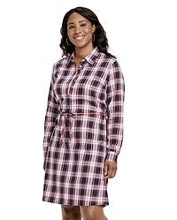 Womens Matching Family Plaid Shirt Dress