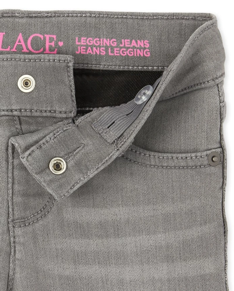 Girls Knit Denim Jeggings 2-Pack