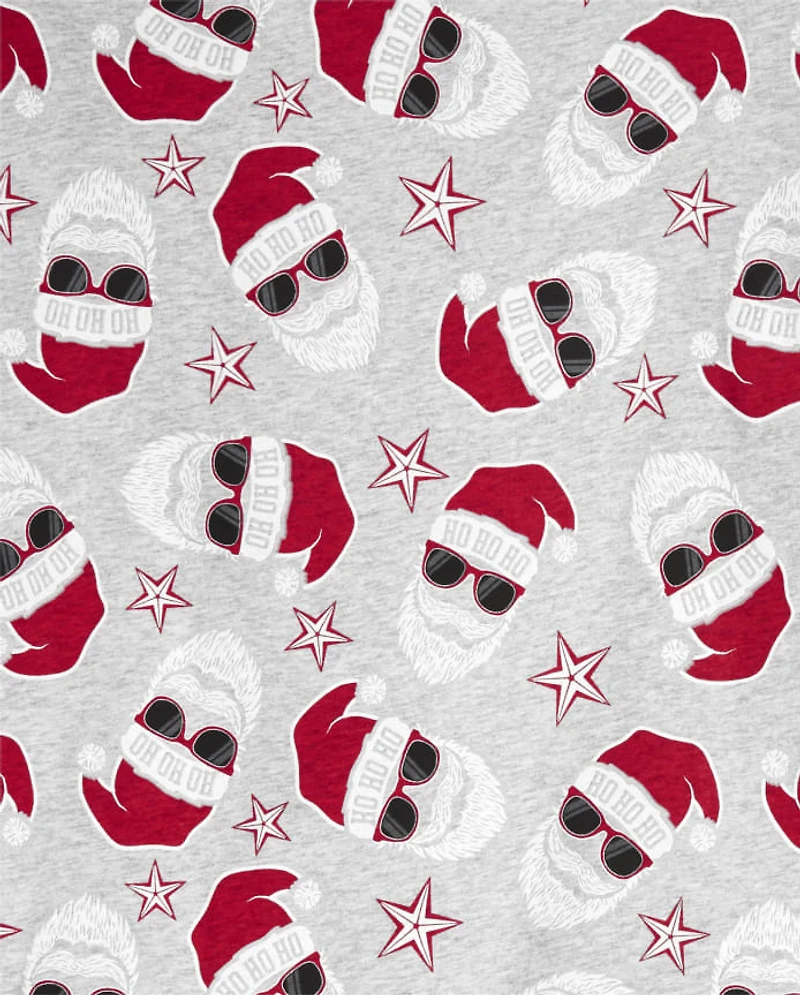 Adult Matching Family Glow Santa Cotton Pajamas